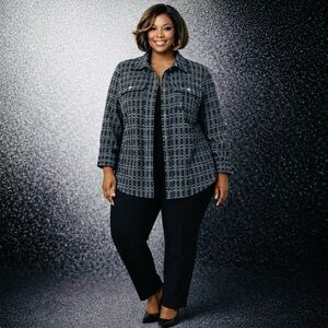 Torrid Classic Black and Silver Blazer